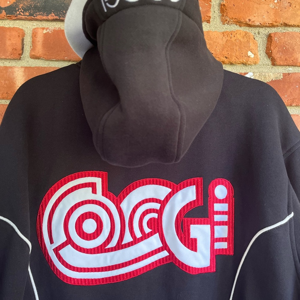 COOGI Black Zip Up Hoodie with Multicolor Patch - Picture 7 of 9